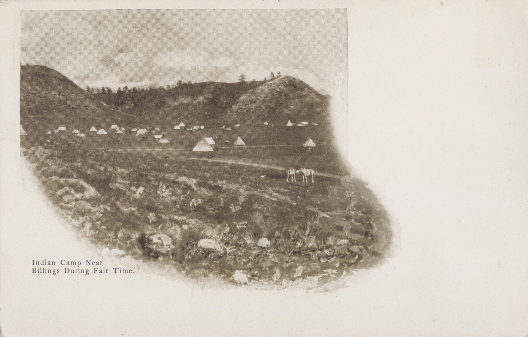 Indian Camp Near Billings During Fair Time
